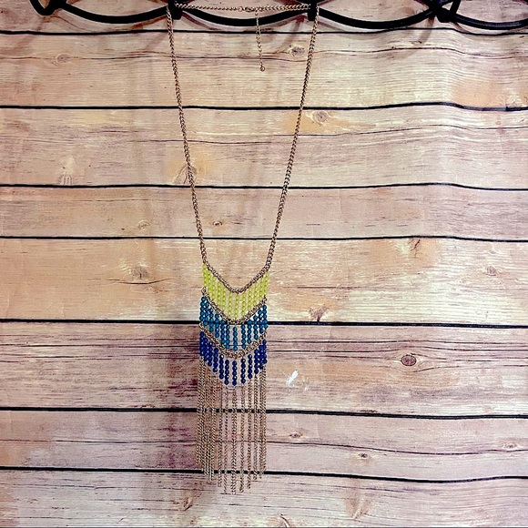 *FREE w purchase* or $8 - Beaded Tribal Fringe Necklace - Picture 5 of 14